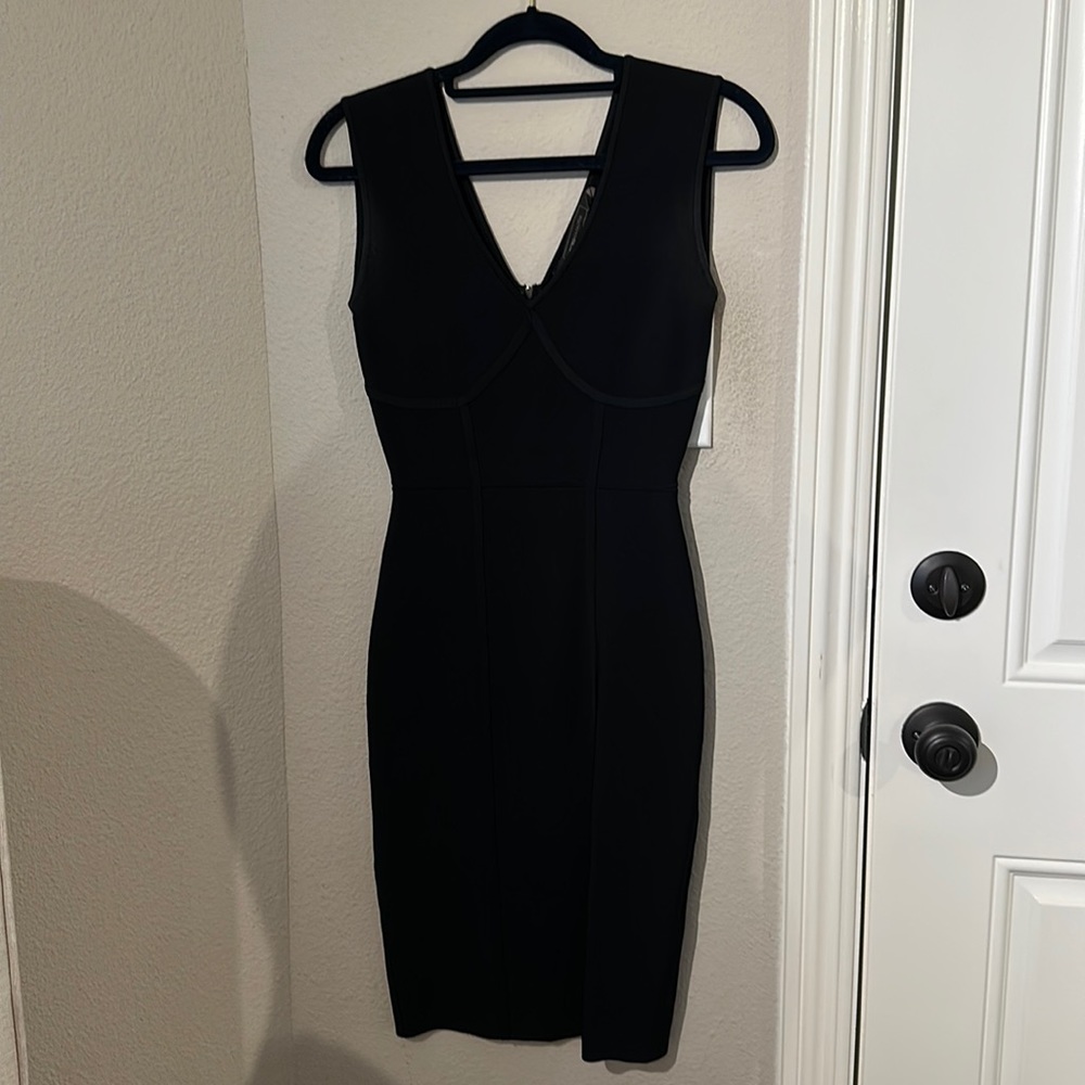 BCBG BANDAGE BODYCON MIDI DRESS